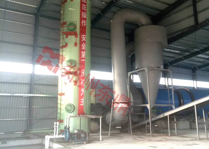 滸苔烘干機除塵器現(xiàn)場